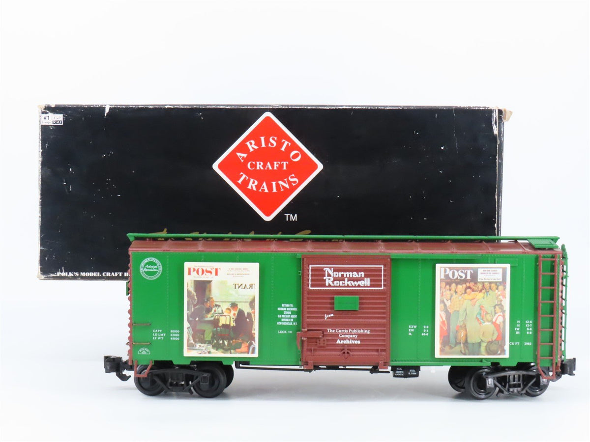 G Scale Aristocraft ART-46041-1 Normal Rockwell Winter Series 40&#39; Steel Box Car