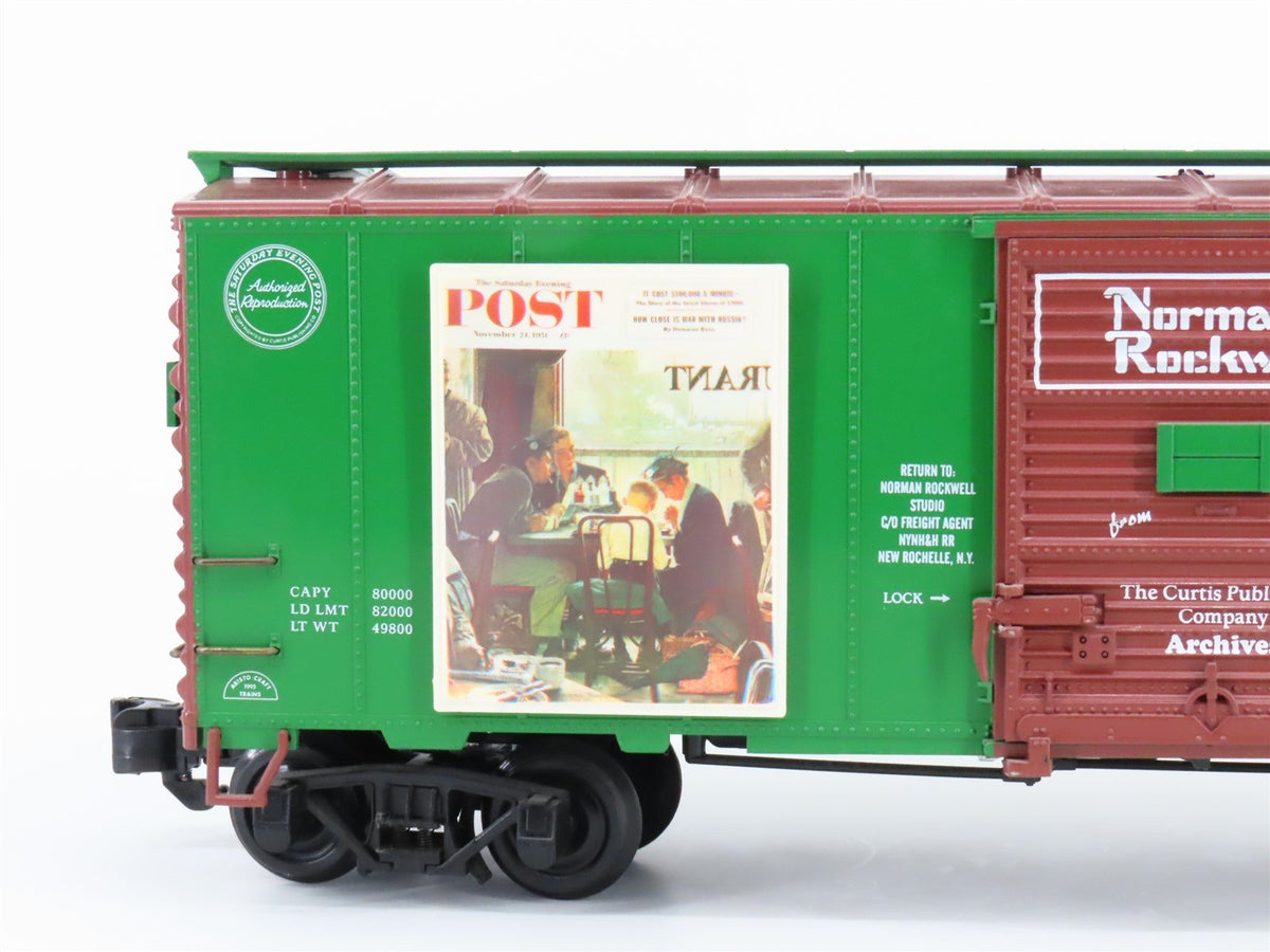 G Scale Aristocraft ART-46041-1 Normal Rockwell Winter Series 40&#39; Steel Box Car