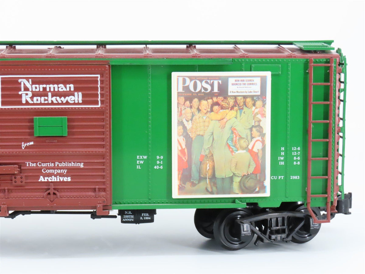 G Scale Aristocraft ART-46041-1 Normal Rockwell Winter Series 40&#39; Steel Box Car
