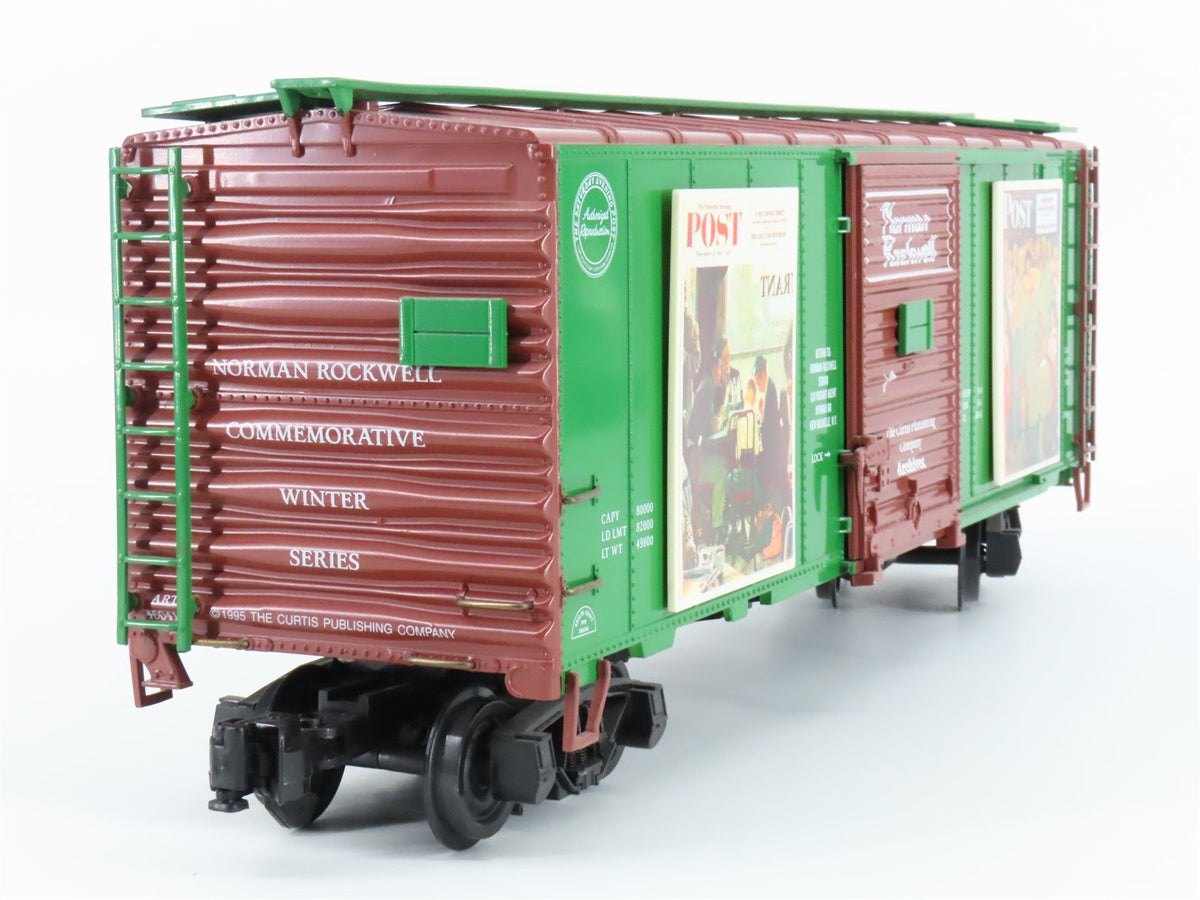 G Scale Aristocraft ART-46041-1 Normal Rockwell Winter Series 40&#39; Steel Box Car