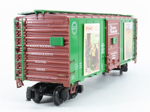 G Scale Aristocraft ART-46041-1 Normal Rockwell Winter Series 40' Steel Box Car