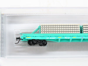 N InterMountain N Scale Enthusiast UP Union Pacific Flat Car 915827 W/ Load