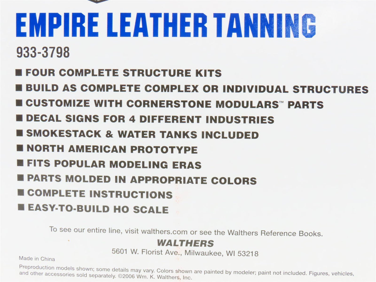 HO 1/87 Scale Walthers Cornerstone Modulars 933-3798 Empire Leather Tanning Set