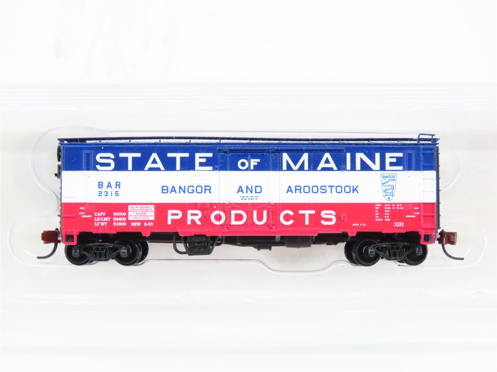 N Scale Eastern Seaboard Models 225204 BAR State of Maine Products Boxcar 2315