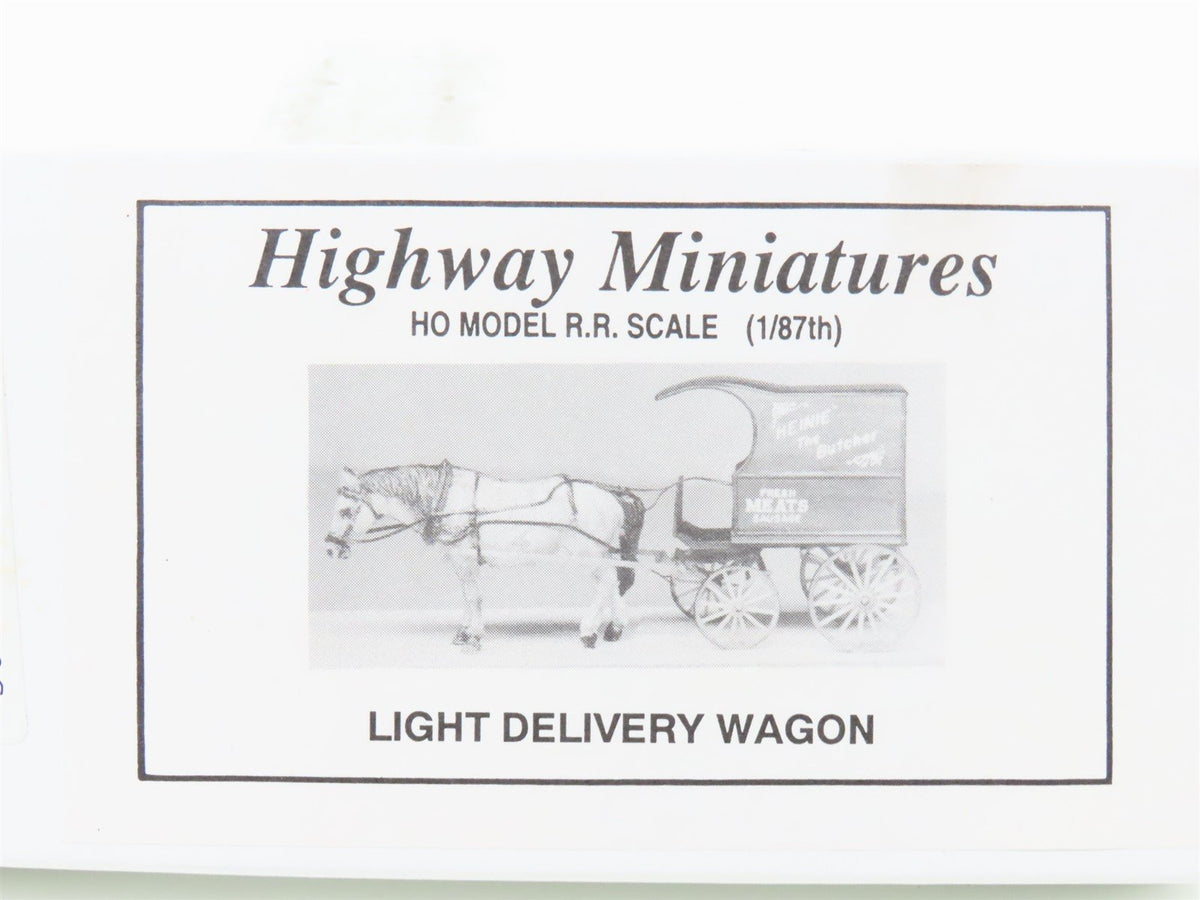 HO Scale Jordan Highway Miniatures Kit 360-101 Light Delivery Wagon - SEALED