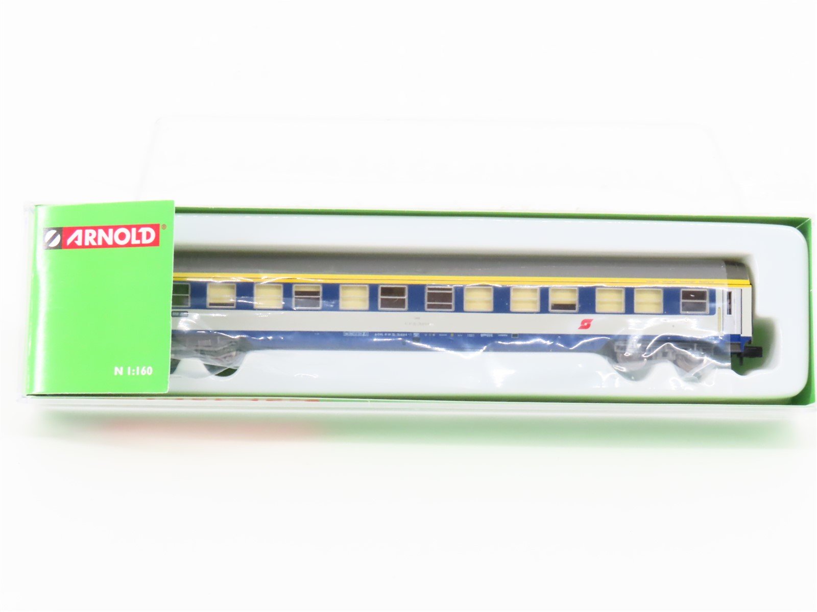 N Arnold Hornby HNS4214 OBB Austrian Federal Railways Sleeper Passenger #7270610