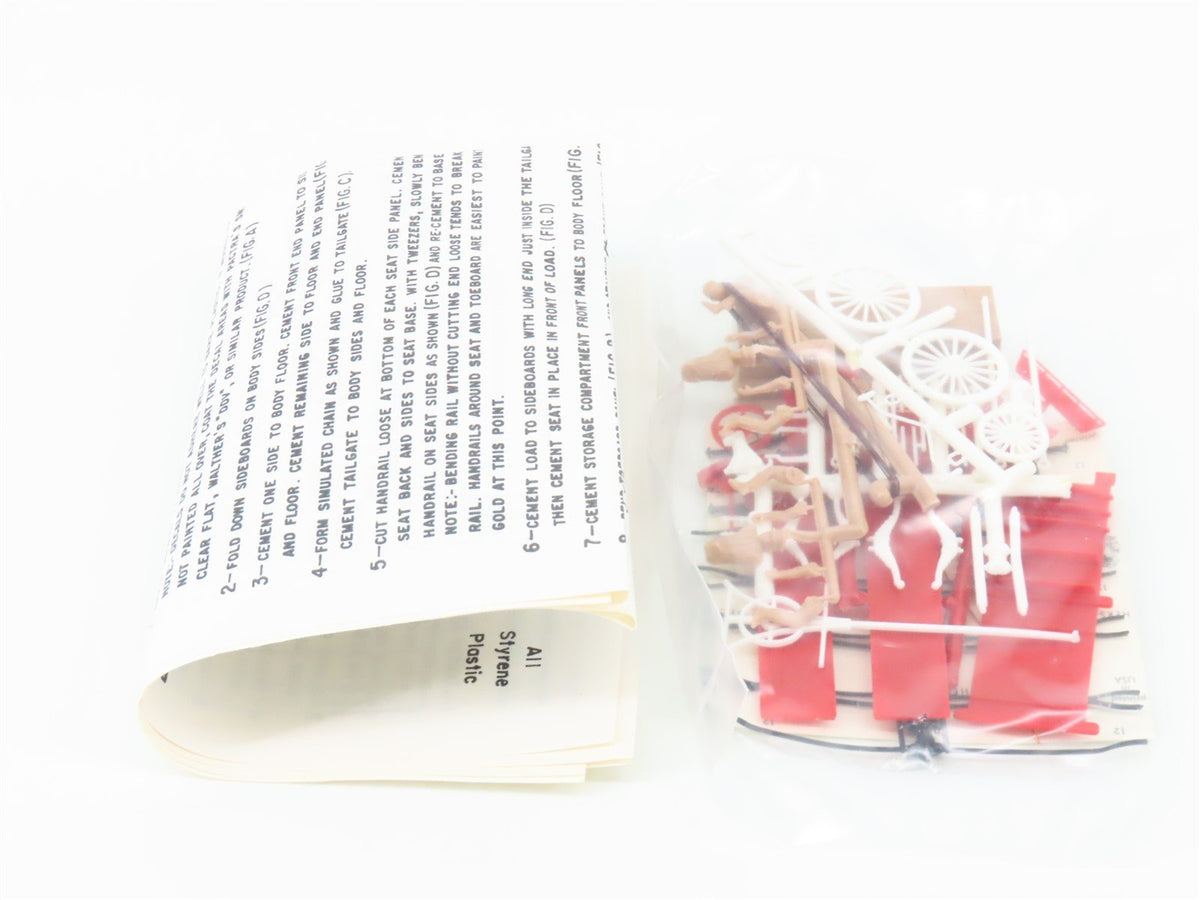 HO 1:87 Scale Jordan Highway Miniatures Kit W-105 Beer Wagon w/ Horses