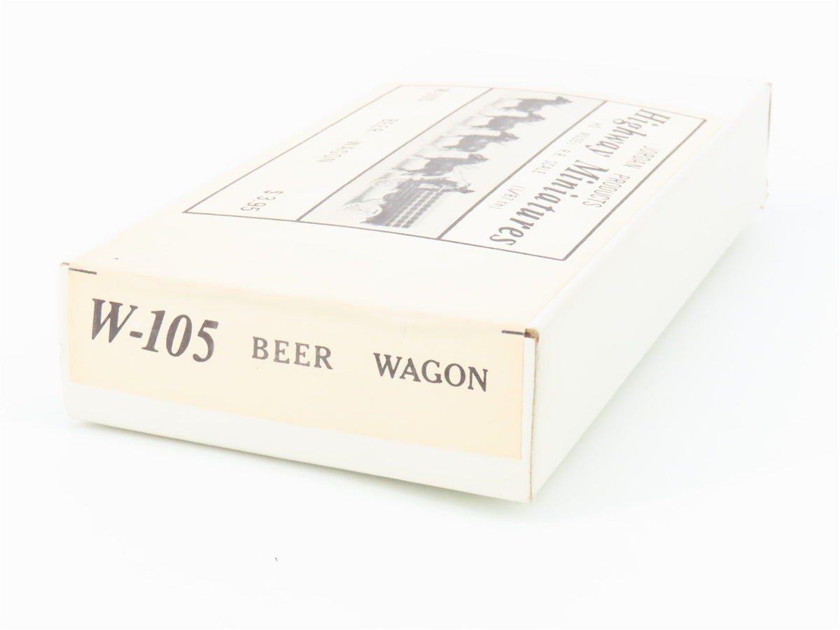 HO 1:87 Scale Jordan Highway Miniatures Kit W-105 Beer Wagon w/ Horses