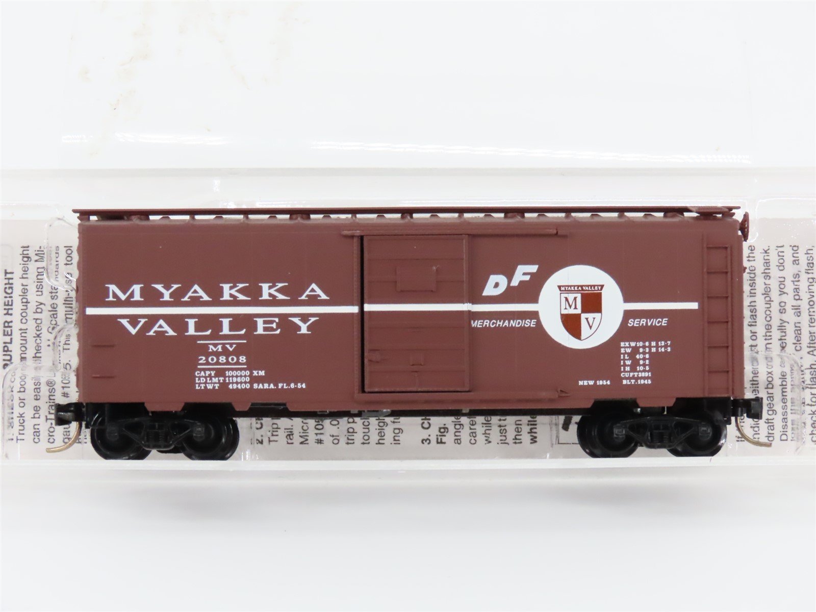 N Scale Micro-Trains MTL Special Run MV Myakka Valley Single Door Box Car #20808