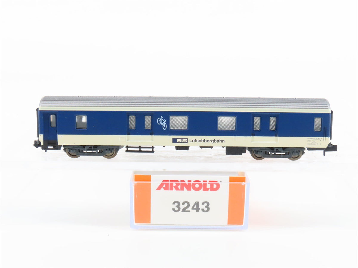 N Scale Arnold 3243 BLS Lotschbergbahn Baggage Passenger #9270061