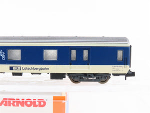 N Scale Arnold 3243 BLS Lotschbergbahn Baggage Passenger #9270061