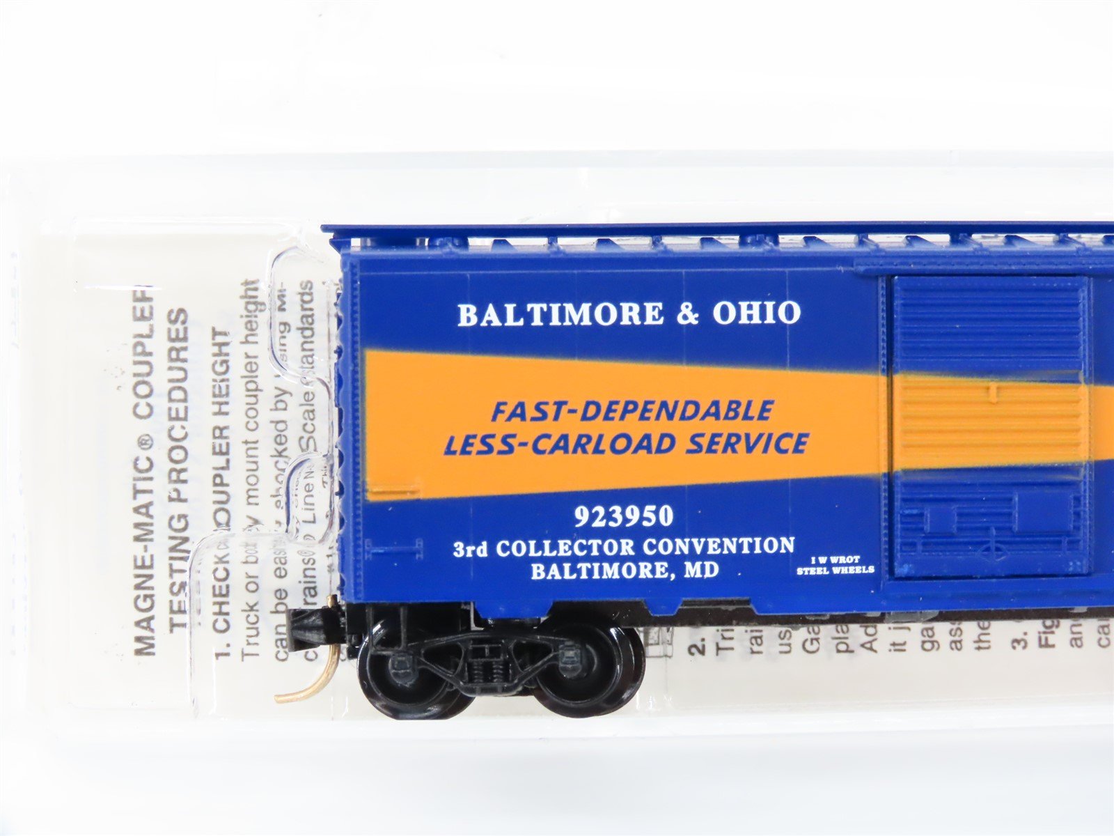 N Scale Micro-Trains MTL NSC B&O Time Saver 1995 Convention Boxcar 923950