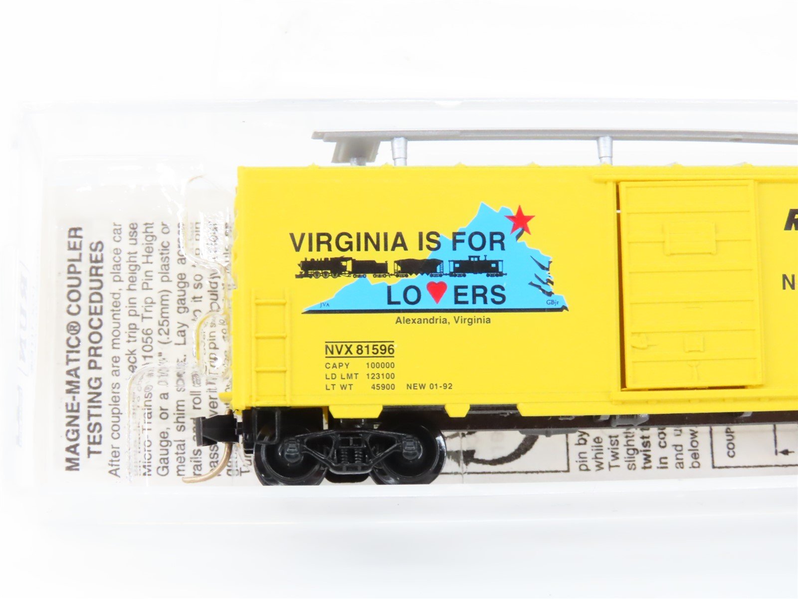 N Micro-Trains MTL Special Run NVX N Scale East Convention '96 Boxcar 81596