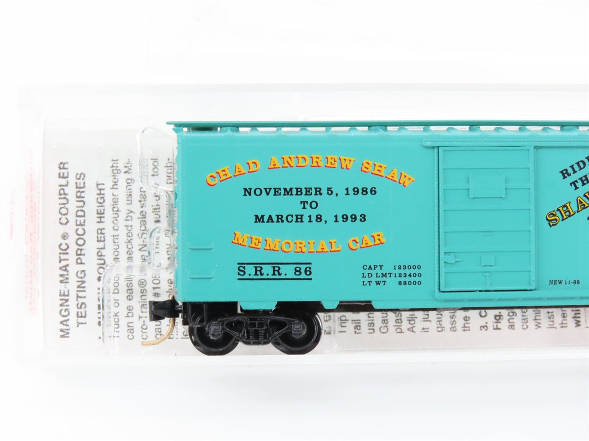 N Micro-Trains MTL Special Run CAS Shawnee Chad Andrew Shaw Memorial Boxcar 86
