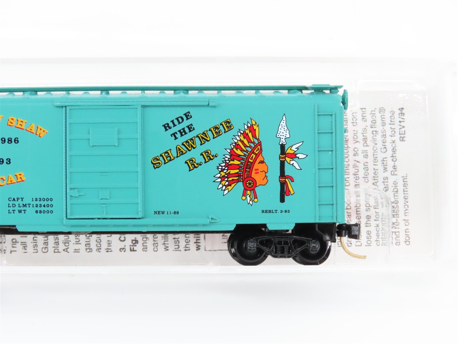 N Micro-Trains MTL Special Run CAS Shawnee Chad Andrew Shaw Memorial Boxcar 86