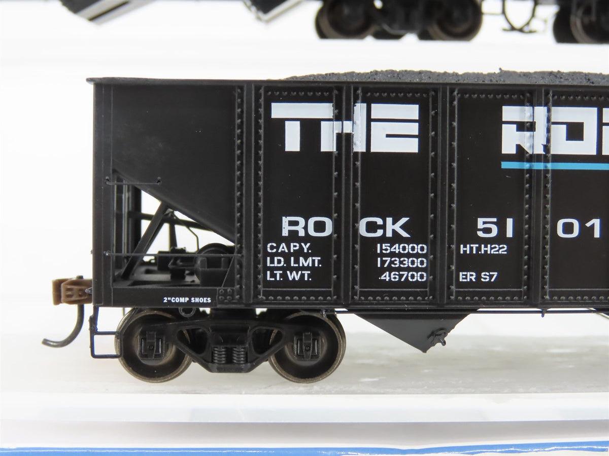 HO Scale Athearn ATH70278 ROCK Island 40&#39; 3-Bay Ribside Hopper Car 4-Pack