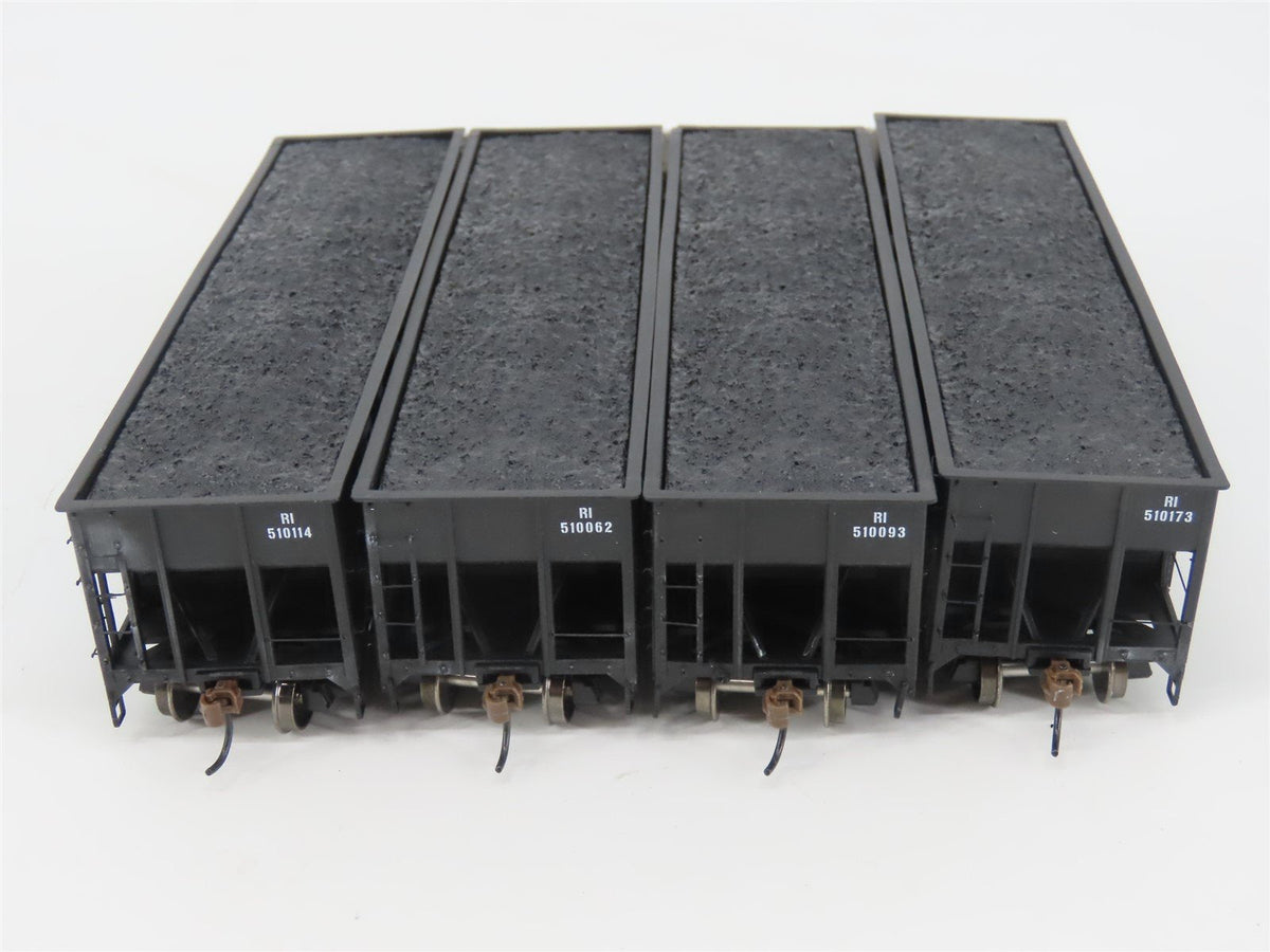 HO Scale Athearn ATH70278 ROCK Island 40&#39; 3-Bay Ribside Hopper Car 4-Pack