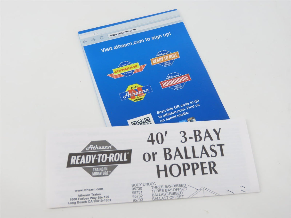 HO Scale Athearn ATH70278 ROCK Island 40&#39; 3-Bay Ribside Hopper Car 4-Pack