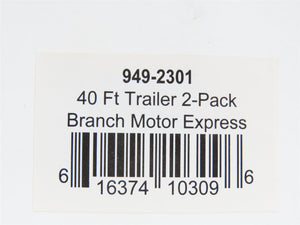 HO Scale Walthers 949-2301 Branch Motor Express 40' Trailer 2-Pack