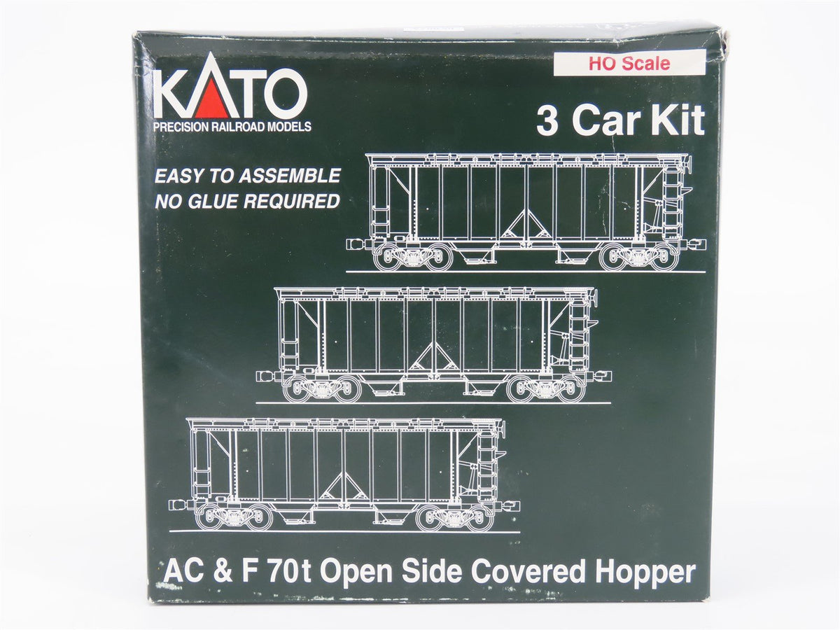 HO Scale Kato 38-0204 CIL Monon &quot;Hoosier Line&quot; 70-Ton Covered Hopper 3-Pack Kit