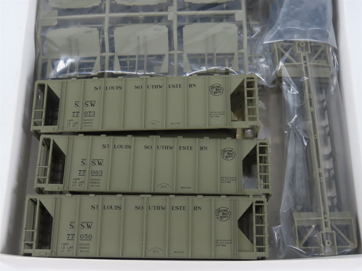 HO Scale Kato 38-0103 SSW Cotton Belt 70-Ton Covered Hopper 3-Pack Kit