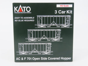 HO Scale Kato 38-0205 WAB Wabash 70-Ton Covered Hopper 3-Pack Kit
