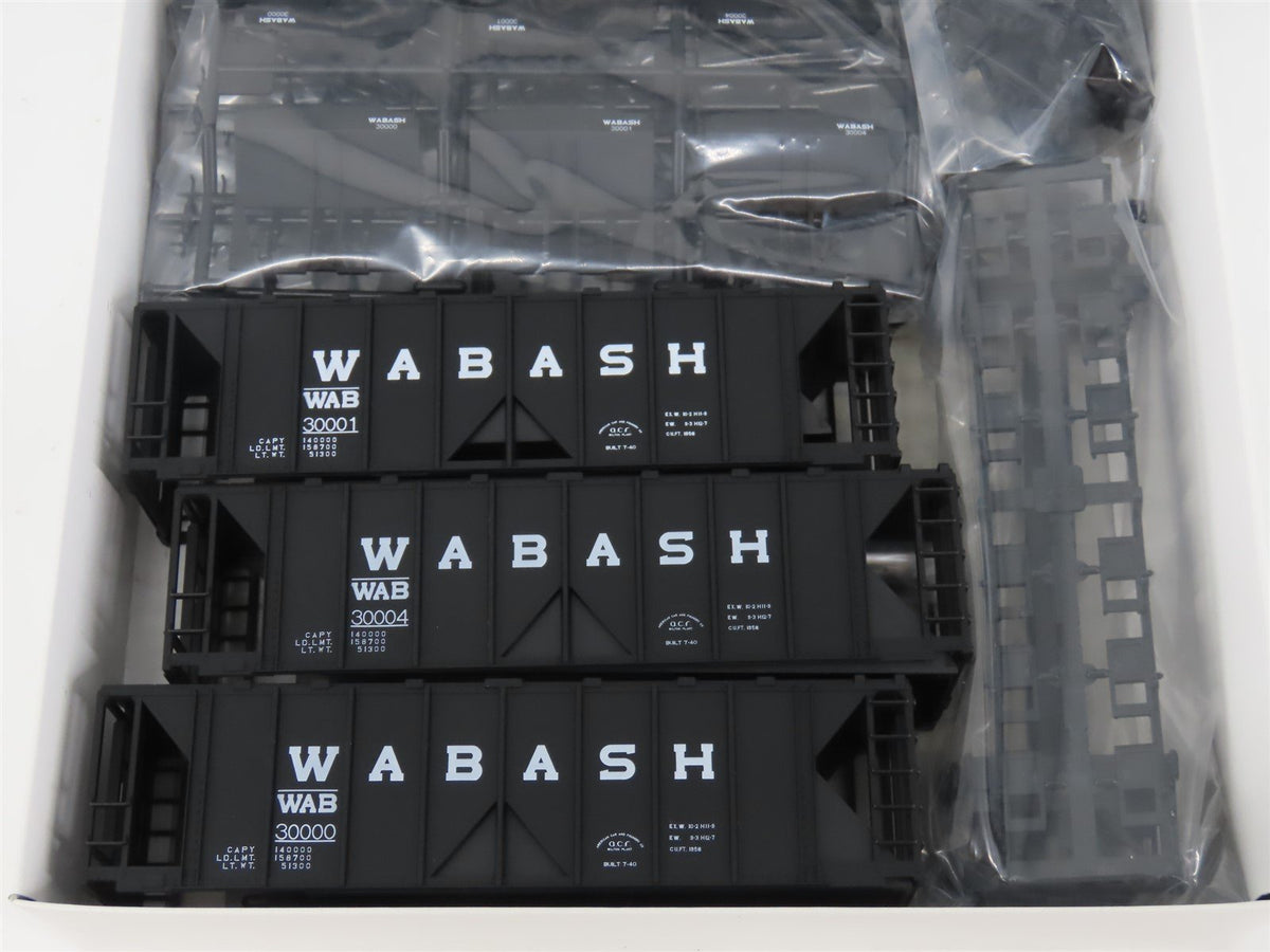 HO Scale Kato 38-0205 WAB Wabash 70-Ton Covered Hopper 3-Pack Kit