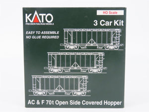 HO Scale Kato 38-0201 B&M Boston & Maine 70-Ton Covered Hopper 3-Pack Kit