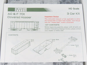 HO Scale Kato 38-0201 B&M Boston & Maine 70-Ton Covered Hopper 3-Pack Kit