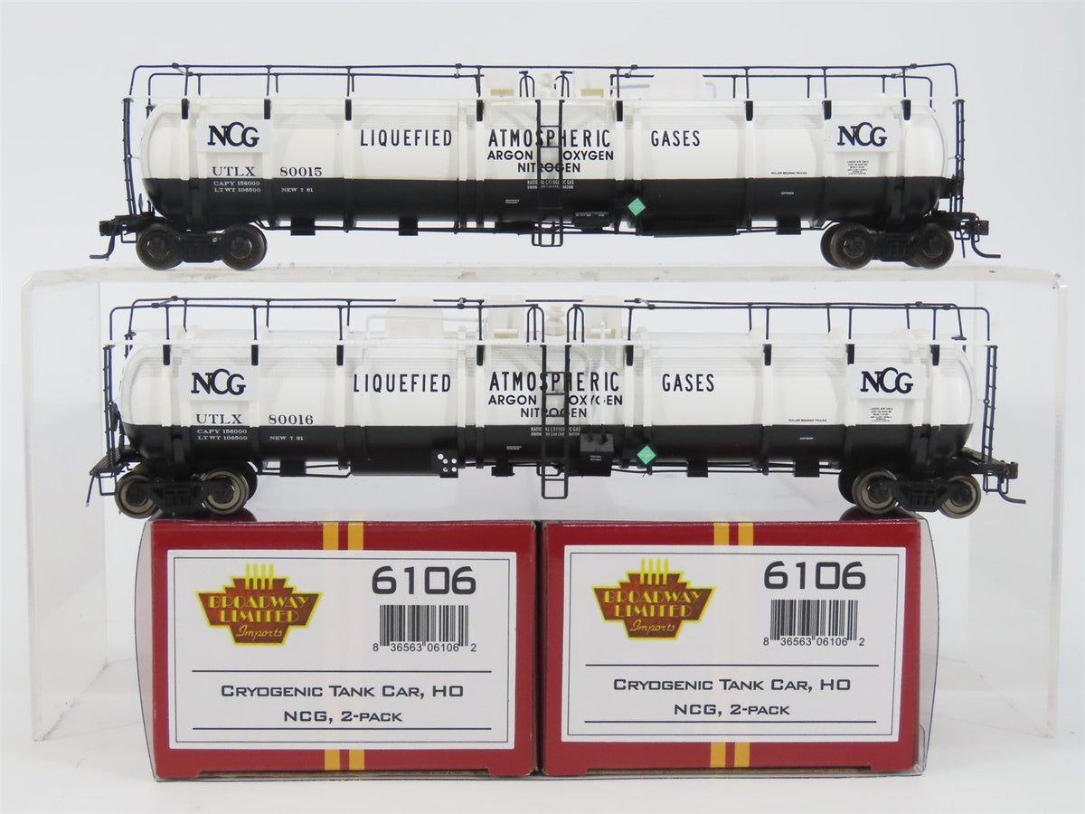 HO Scale Broadway Limited BLI 6106 UTLX NCG Liquefied Gas Cryogenic Tankcar 2-Pk