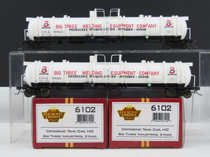 HO Broadway Limited BLI 6102 UTLX Big Three Industry Cryogenic Tankcar 2-Pack