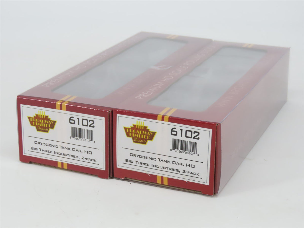 HO Broadway Limited BLI 6102 UTLX Big Three Industry Cryogenic Tankcar 2-Pack