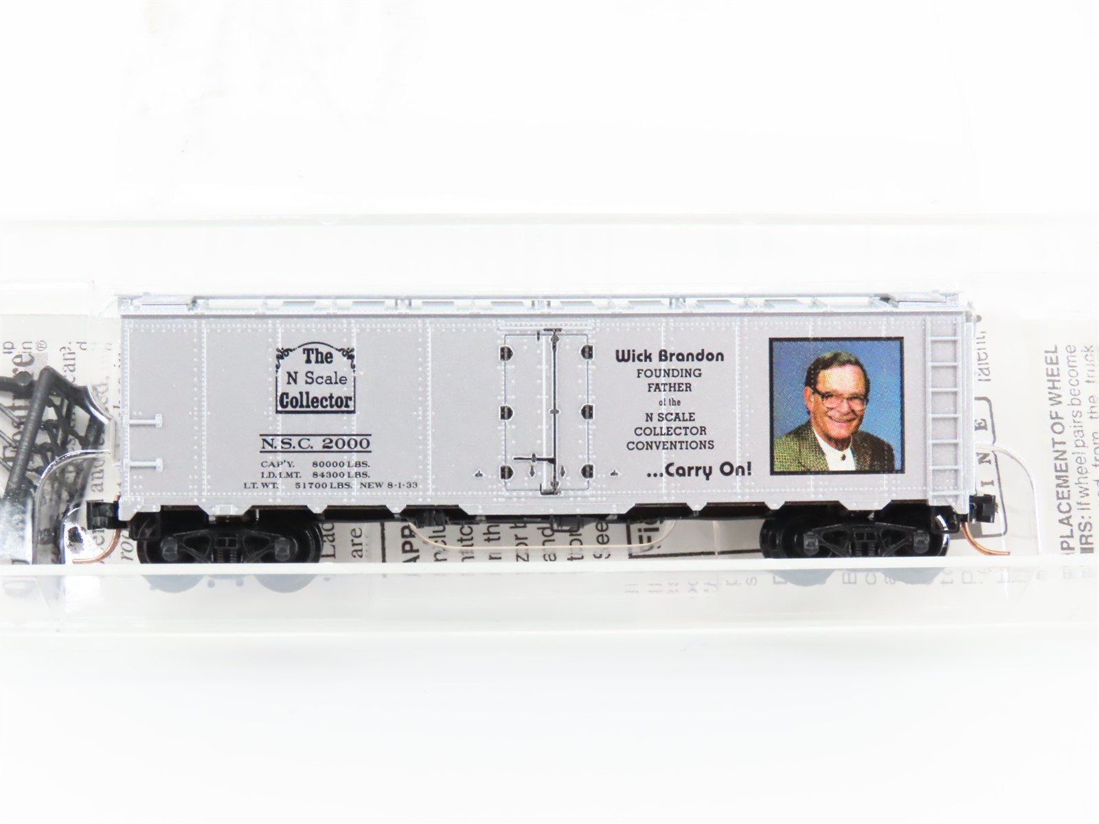 N Micro-Trains MTL Special Run NSC N Scale Collector Wick Brandon Boxcar 2000