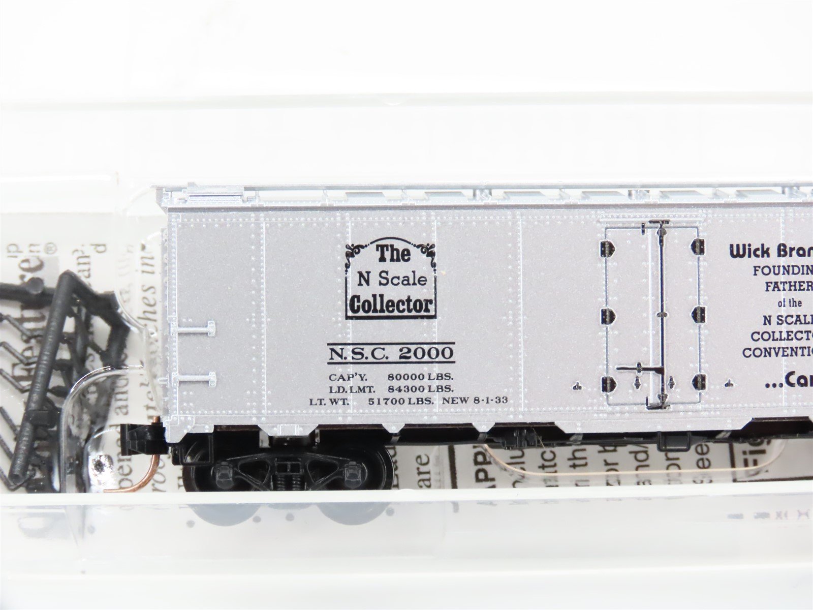 N Micro-Trains MTL Special Run NSC N Scale Collector Wick Brandon Boxcar 2000