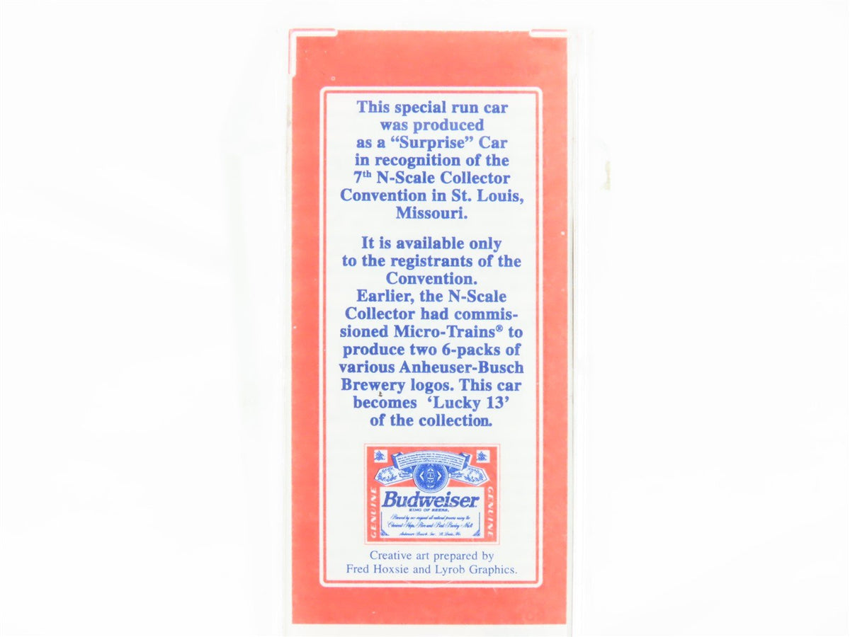 N Micro-Trains MTL Special Run NSC BBTX Budweiser &quot;Surprise&quot; Car Reefer 629992