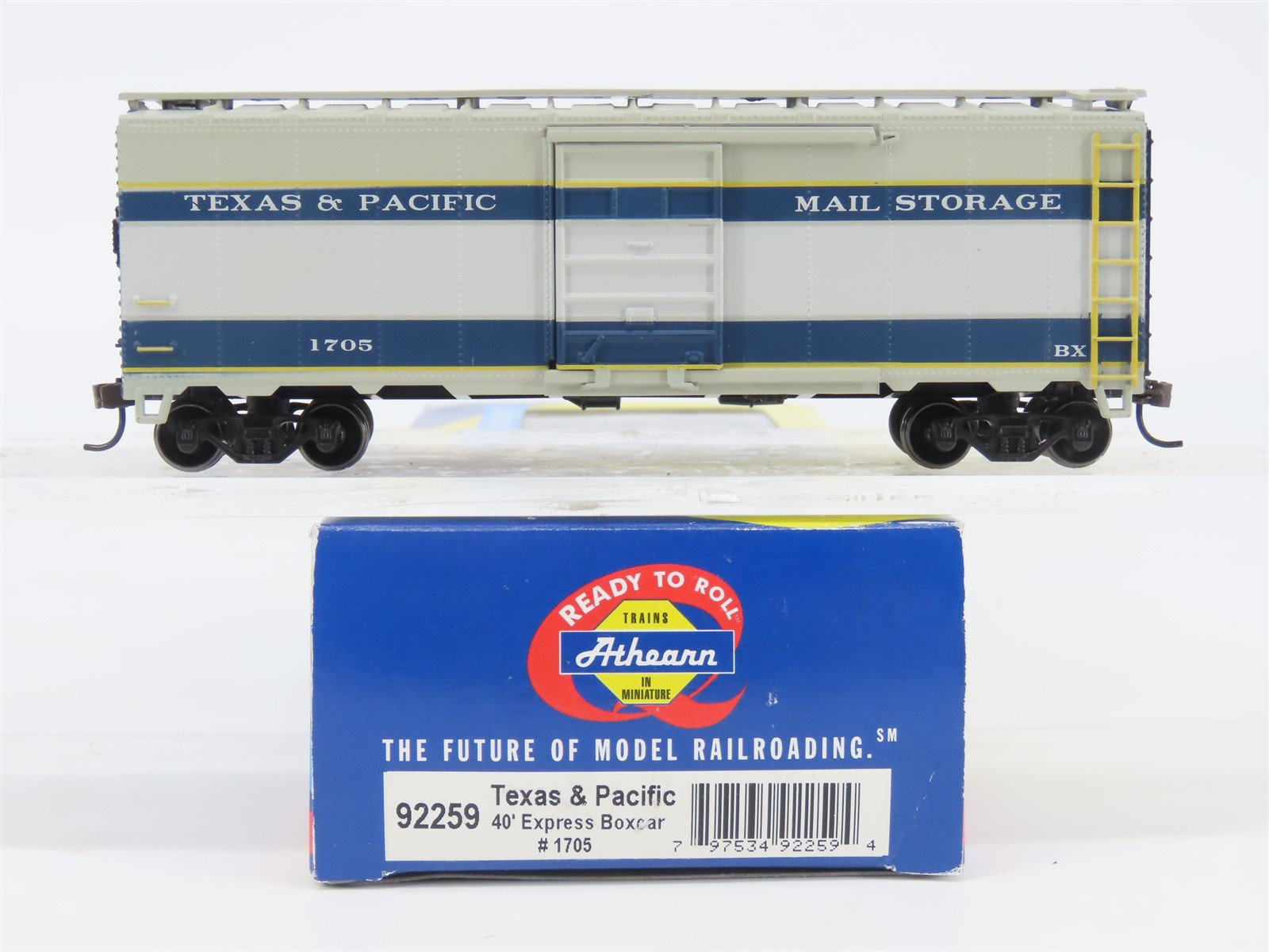 HO Scale Athearn 92259 T&P Texas & Pacific 40' Express Boxcar #1705