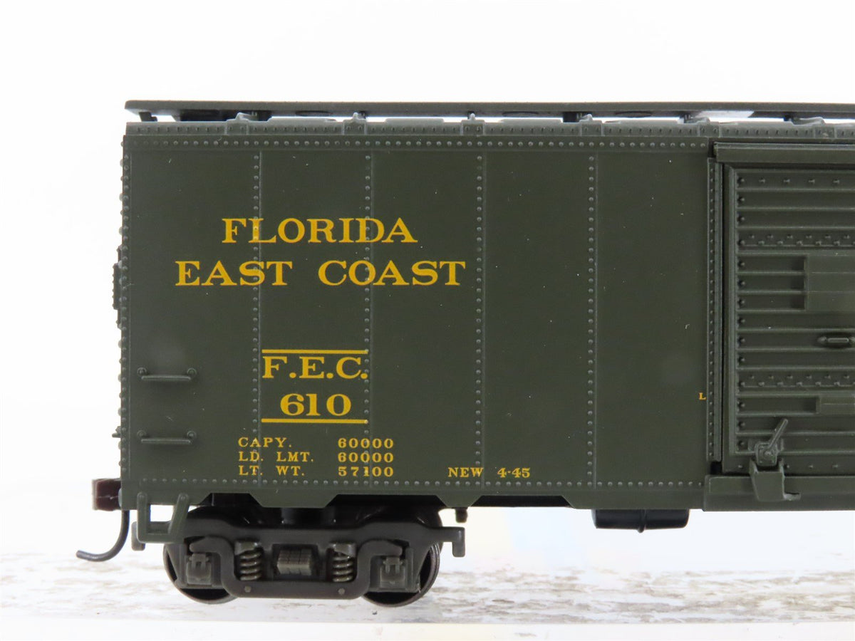 HO Scale Athearn 92253 FEC Florida East Coast 40&#39; Express Boxcar #610