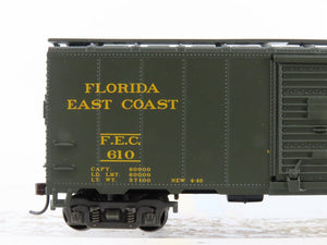 HO Scale Athearn 92253 FEC Florida East Coast 40' Express Boxcar #610
