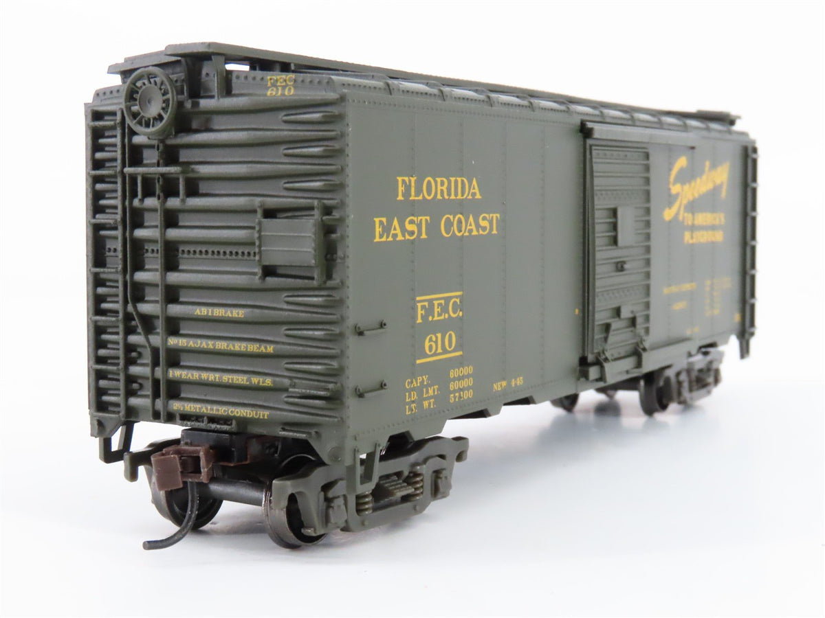 HO Scale Athearn 92253 FEC Florida East Coast 40&#39; Express Boxcar #610