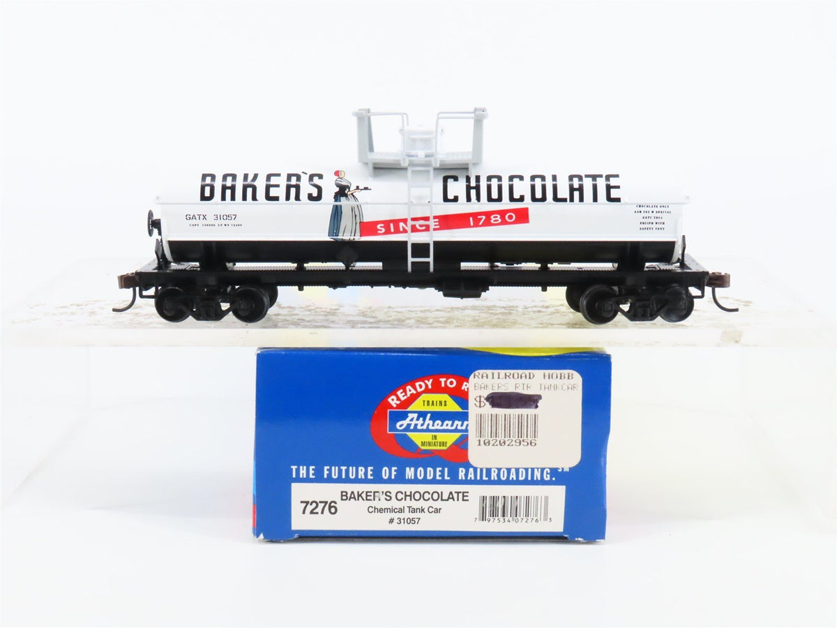 HO Scale Athearn 7276 GATX Bakers Chocolate Single Dome Chemical Tankcar #31057