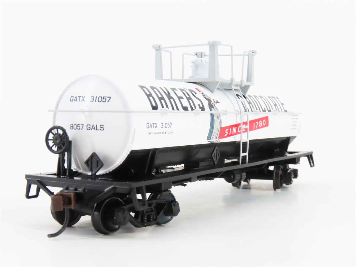 HO Scale Athearn 7276 GATX Bakers Chocolate Single Dome Chemical Tankcar #31057