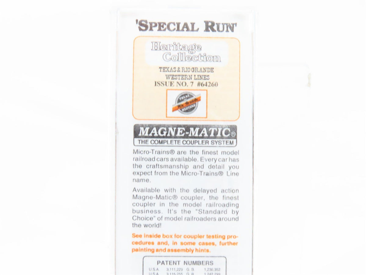 N Scale Micro-Trains MTL Special Run Heritage T&amp;RGW Rio Grande Boxcar 64260