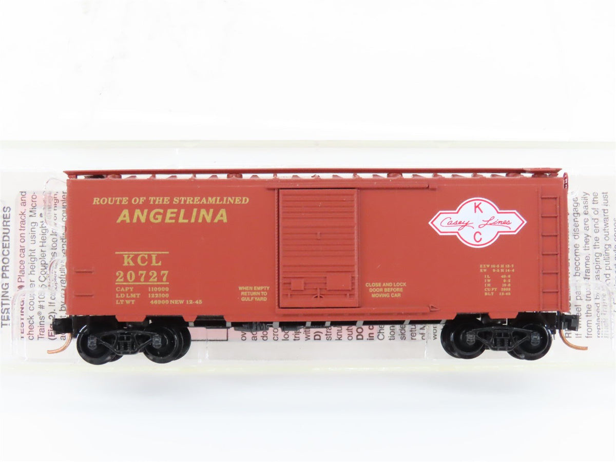 N Scale Micro-Trains MTL Special Run KCL Casey Lines Angelina Boxcar 20727