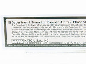 N KATO 156-0957 AMTK Amtrak Superliner II Transition Sleeper Passenger #39041