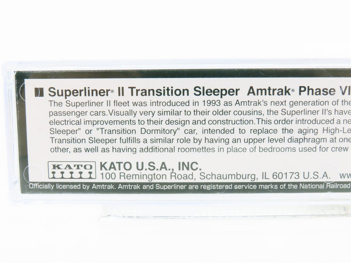 N KATO 156-0957 AMTK Amtrak Superliner II Transition Sleeper Passenger #39041