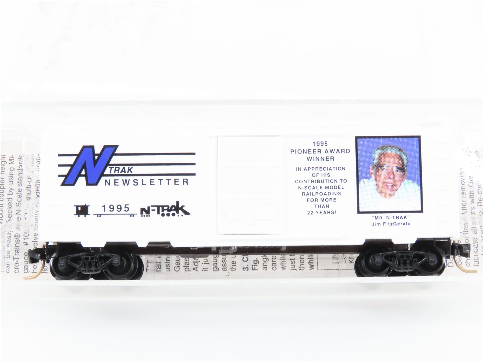 N Scale Micro-Trains MTL NSC N-Trak "Pioneer Award" Jim Fitzgerald Boxcar 1995