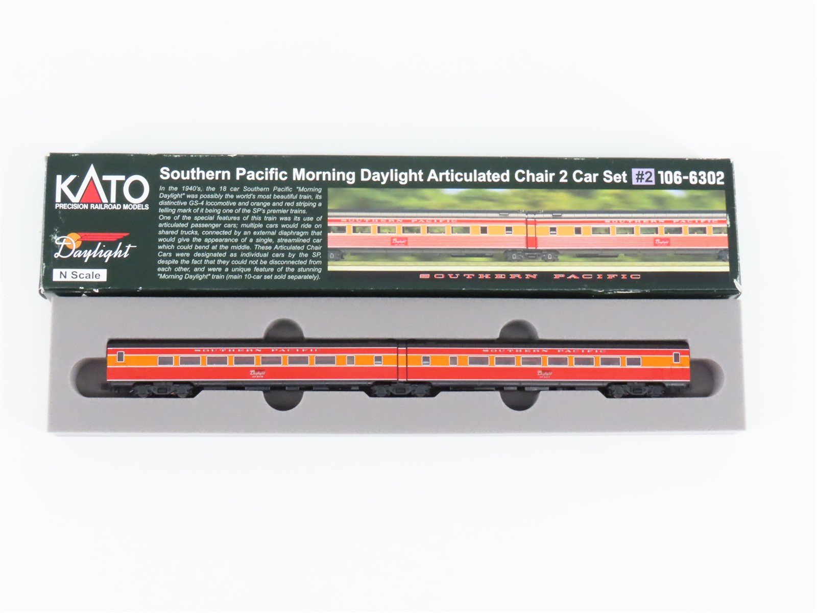 N KATO 106-6302 SP Morning Daylight 2-Car Articulated Chair Passenger Set #2
