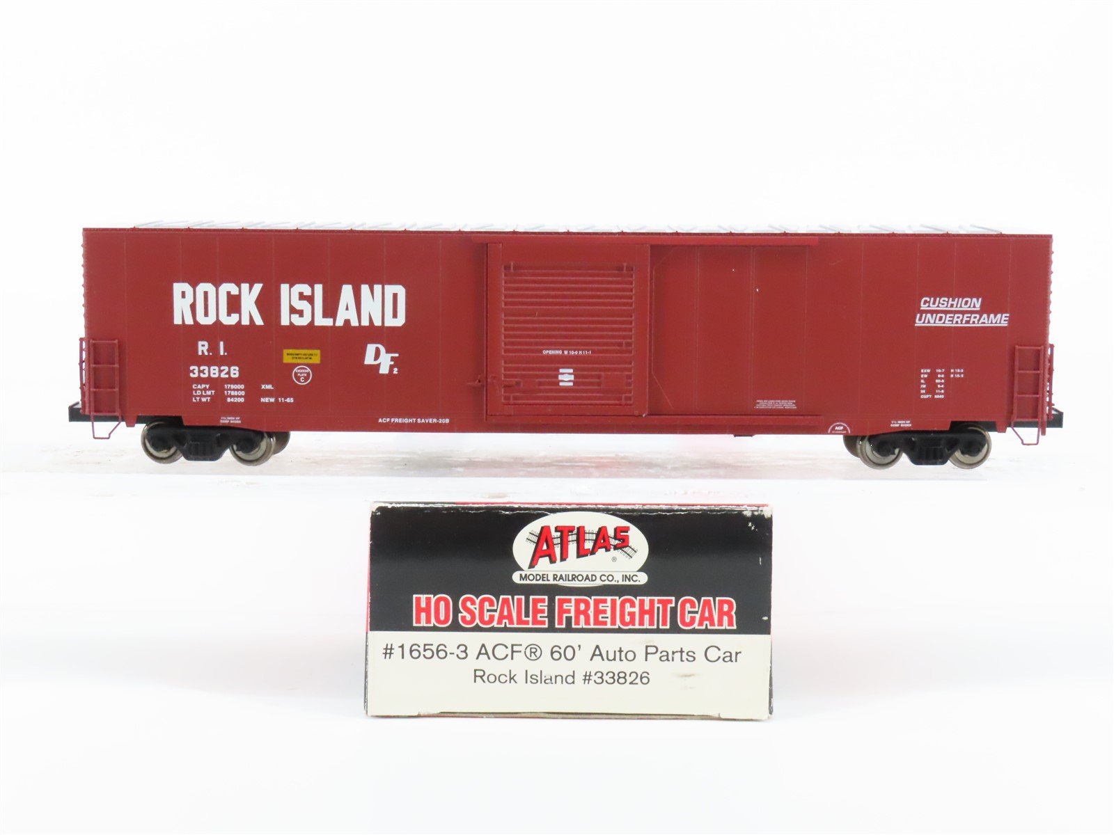 HO Scale Atlas 1656-3 RI Rock Island ACF 60' Auto Parts Boxcar #33828