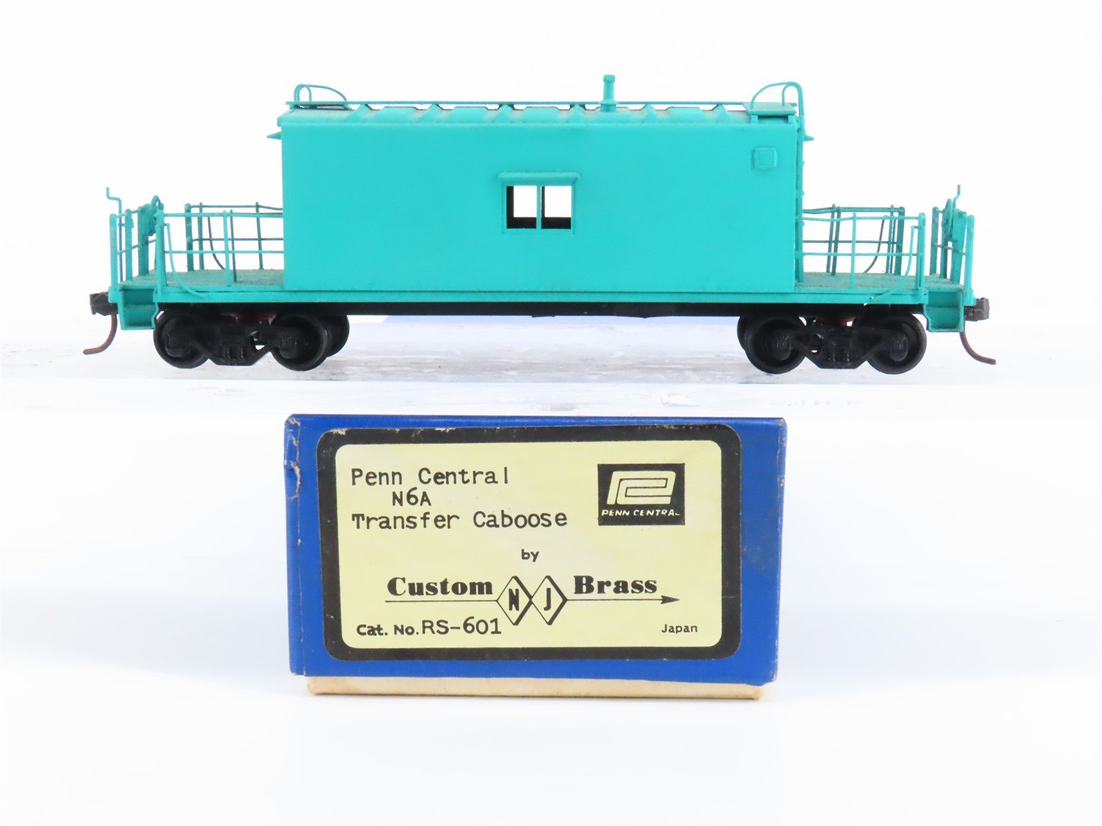HO Custom Brass RS-601 PC Style Unlettered N6A Transfer Caboose BRASS & CUSTOM