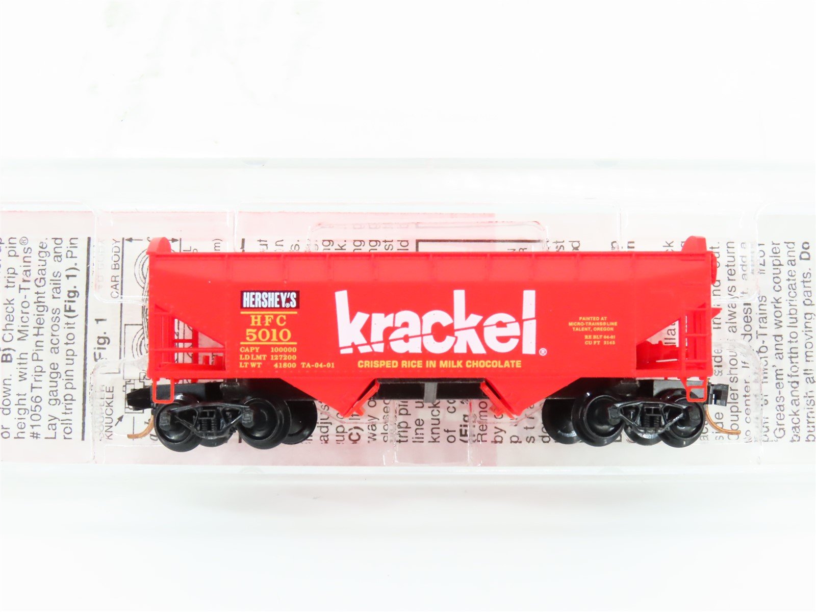 N Scale Micro-Trains MTL NSC 4-01 HFC Hershey's Krackel 2 Bay Hopper 5010